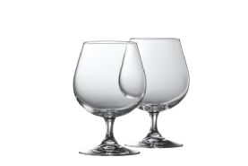 Galway Crystal Clarity Small Balloon Brandy Glasses set of 2